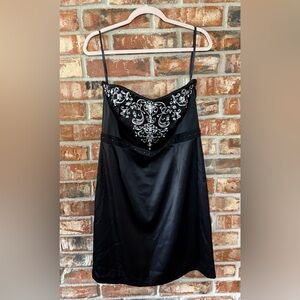 White House Black Market Strapless Dress with White Detailing